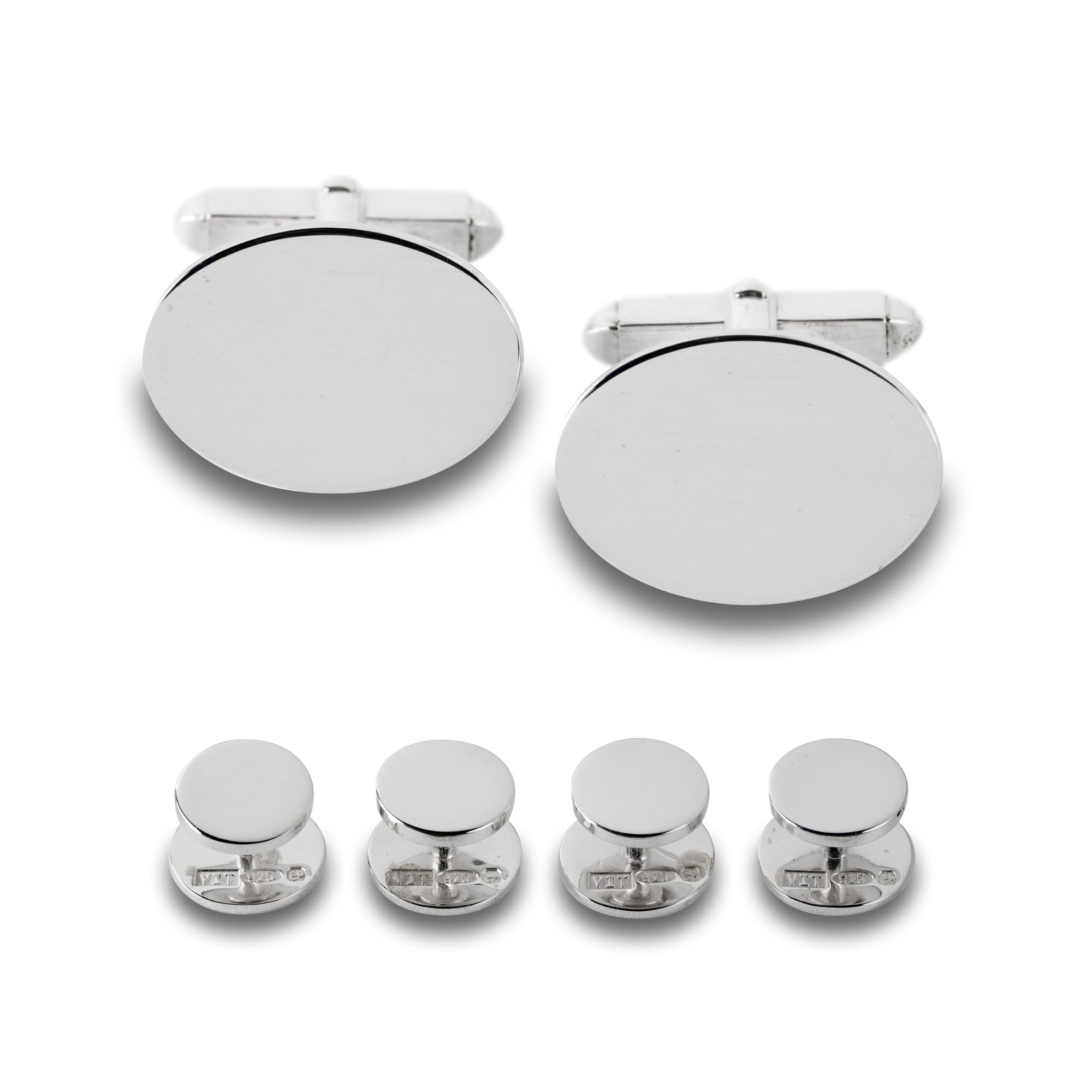 Sterling Silver Plain Dress Set