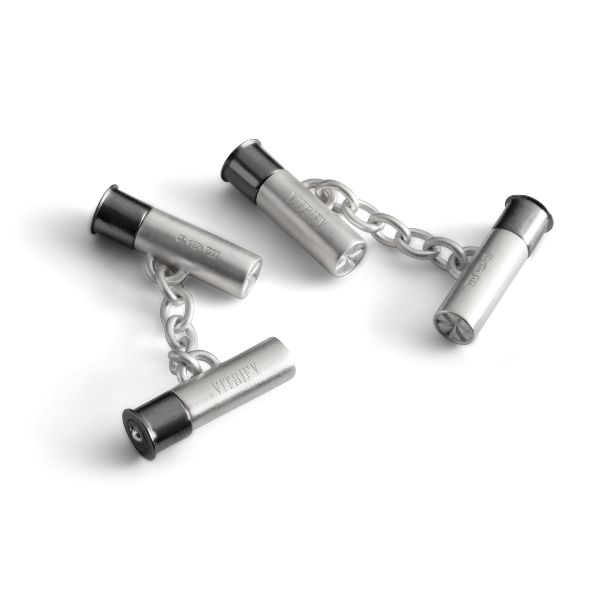 Sterling Silver Shotgun Cartridge Cufflinks
