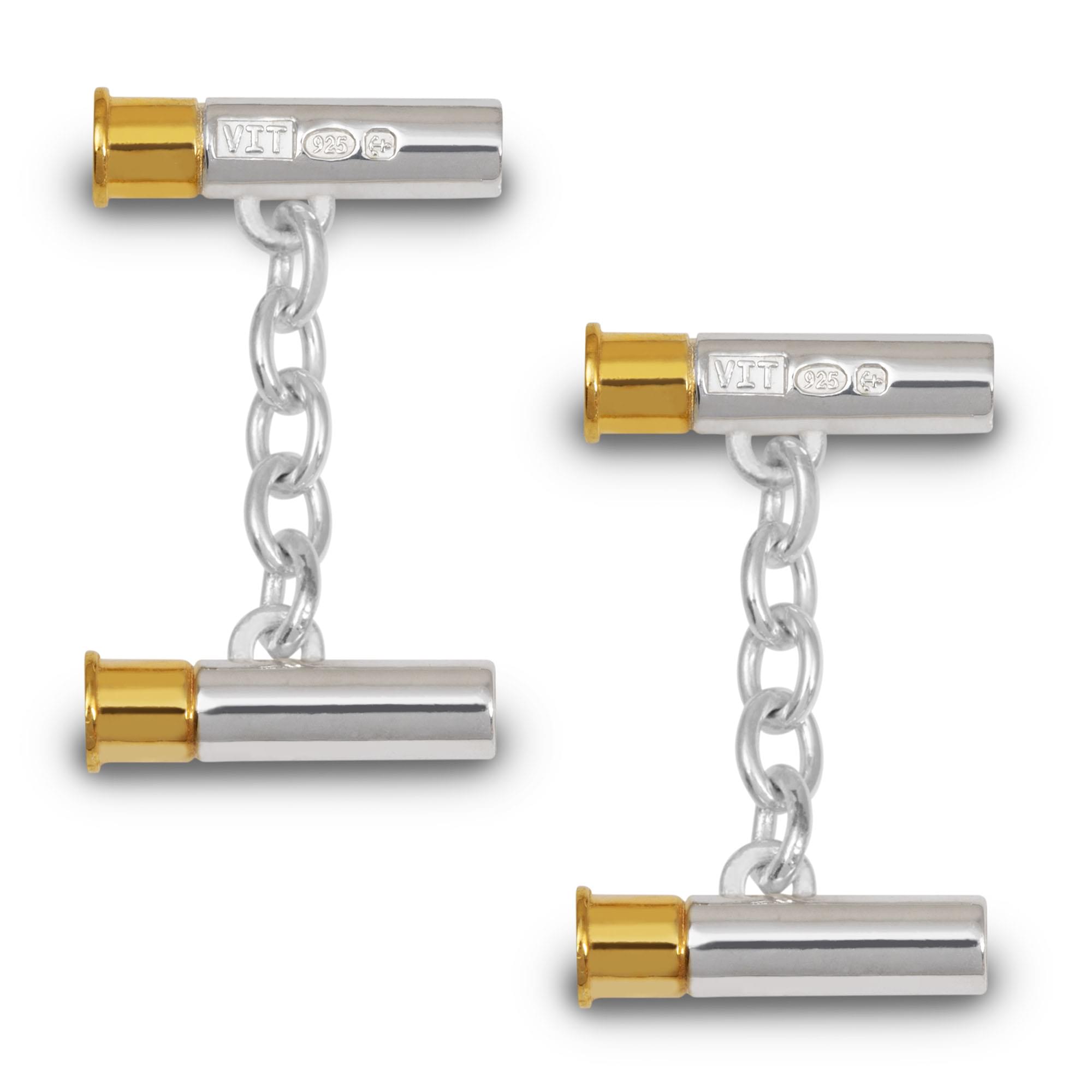 Sterling Silver Shotgun Cartridge Cufflinks