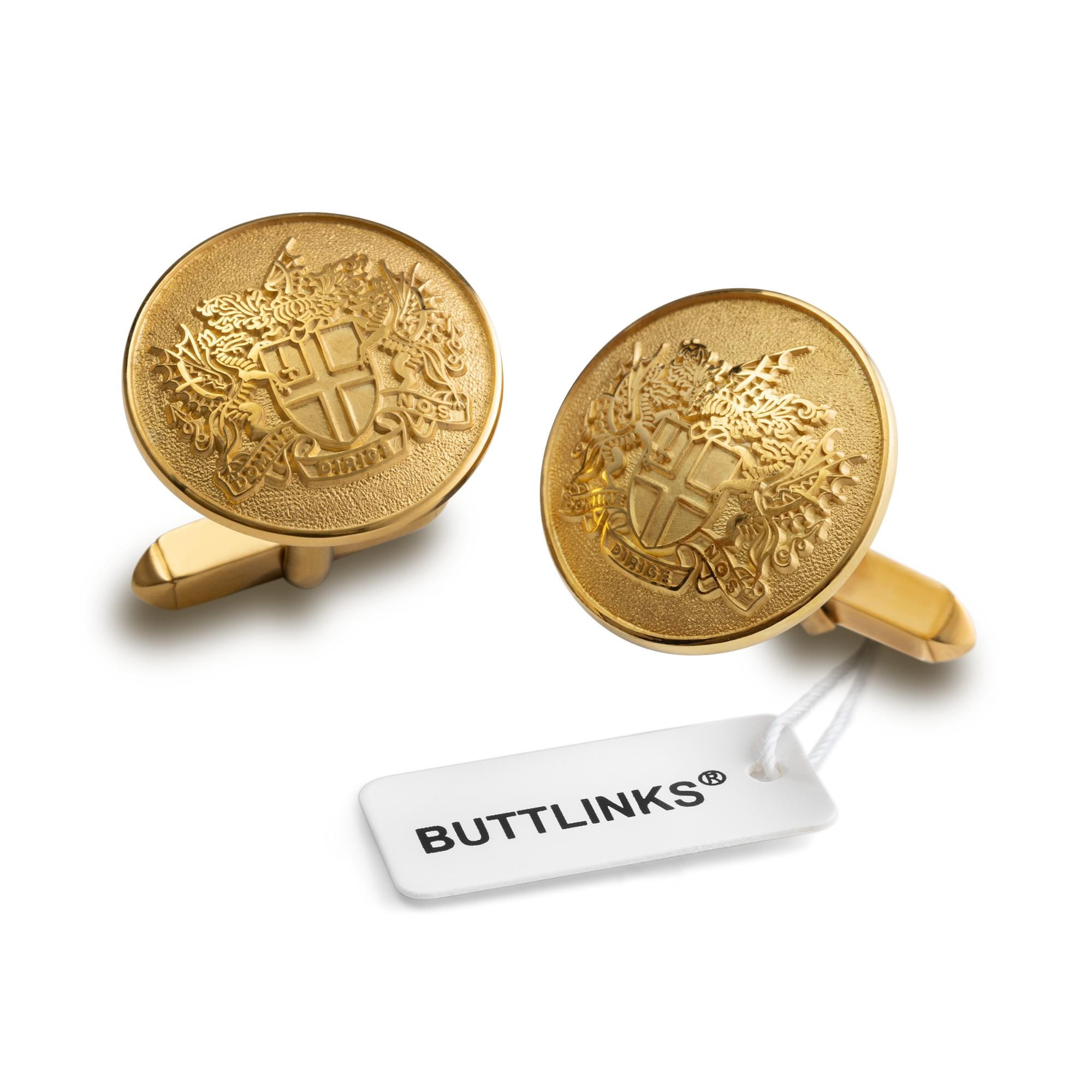 Gold-Plated Sterling Silver City of London BUTTLINKS