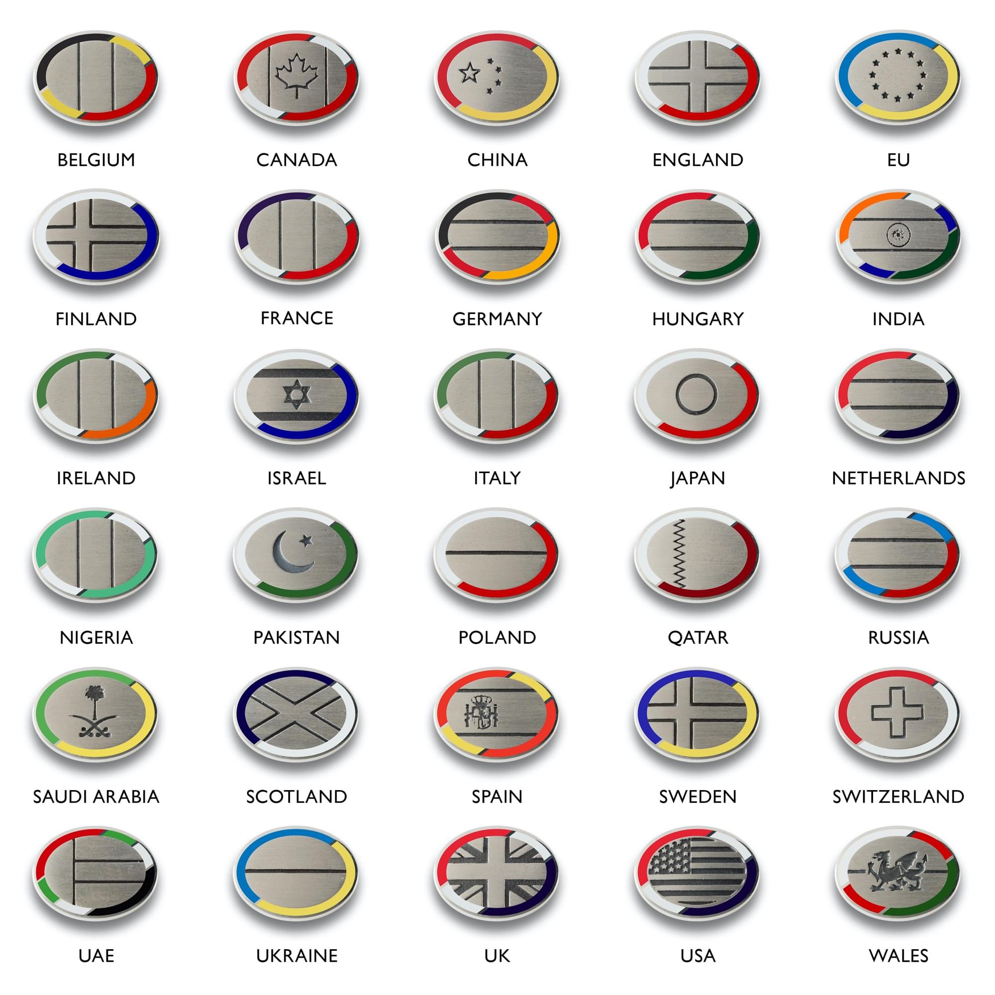 Sterling Silver Enamel Bespoke Flag Cufflinks