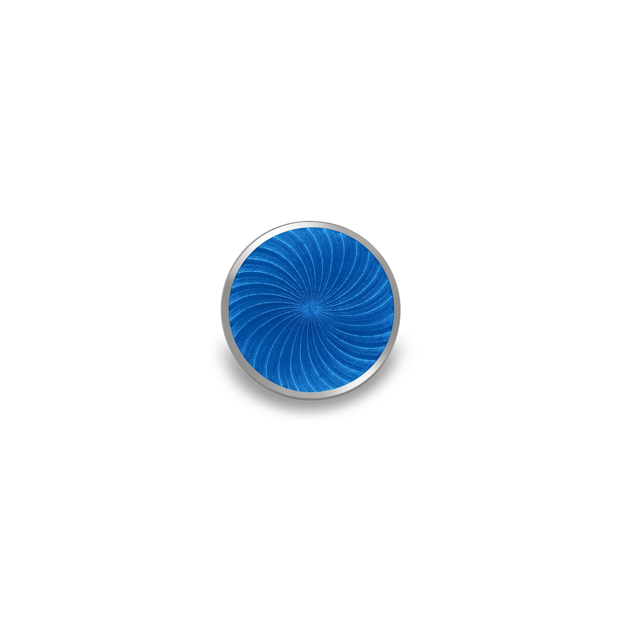 Sterling Silver Enamel Sunburst Swirl Ball Marker in Light Blue