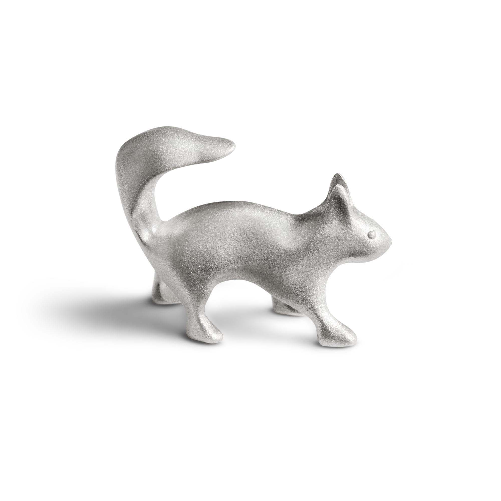 Brushed Sterling Silver Red Squirrel ‘Roamer’ Paperweight