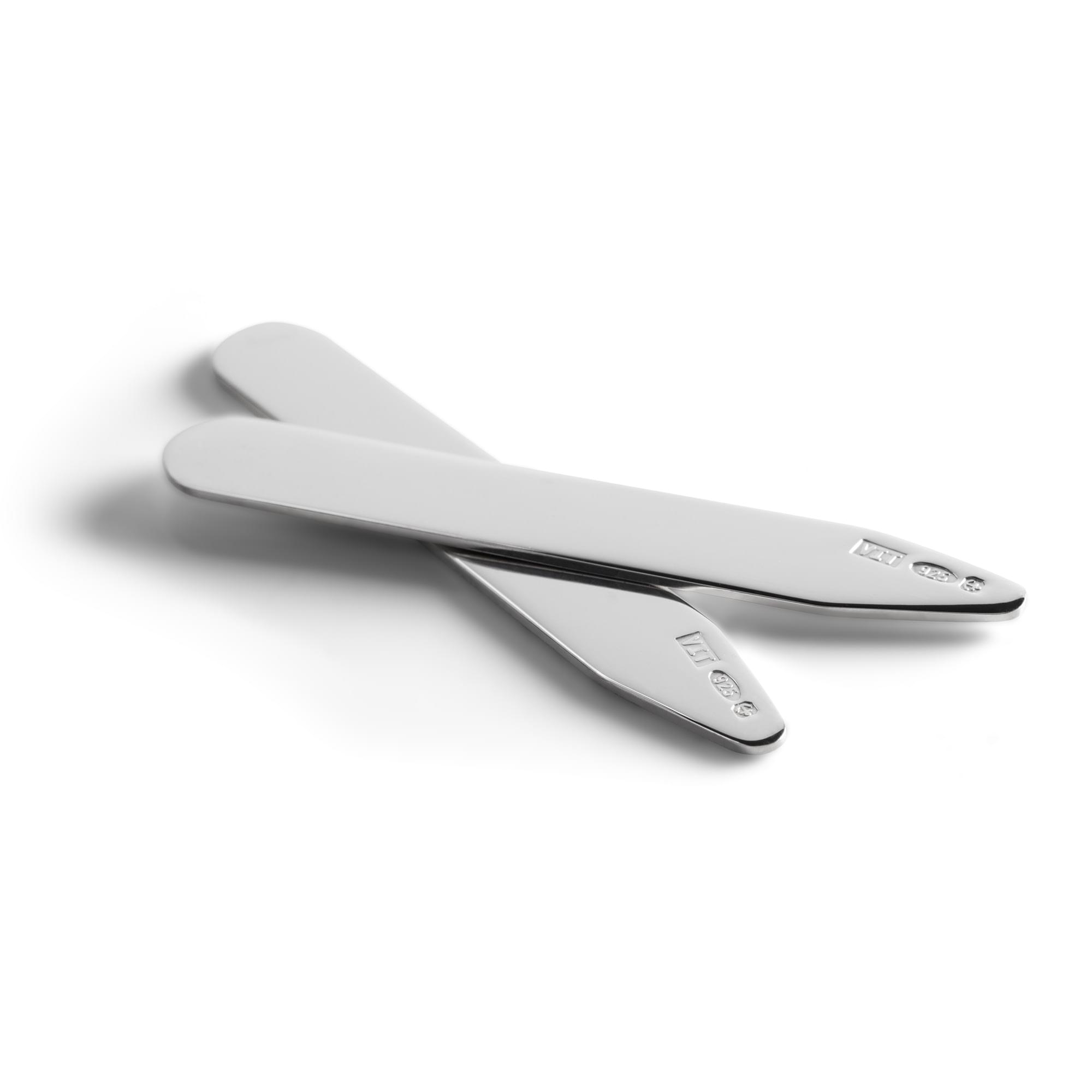 Sterling Silver Plain Collar Stiffeners